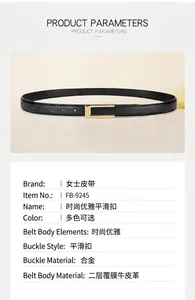 Macro detail of black genuine leather belt with elegant golden alloy buckle FB-9245