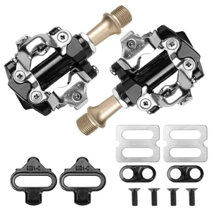 Set pedali a sgancio rapido per bici da corsa compatibili SPD-SL con tacchette