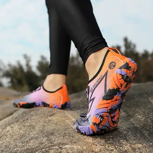 Outdoor-Barfußschuhe mit lila-orangem Farbverlauf und rutschfester Gummisohle für Damen