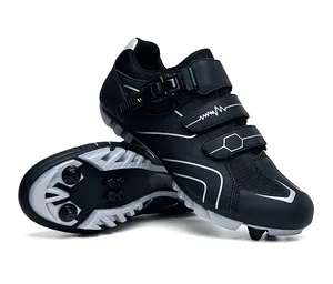 Détails de chaussures de cyclisme pro avec maille respirante et boucle de verrouillage