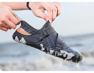 Action shot showing the flexible heel and quick-dry drainage of these water shoes