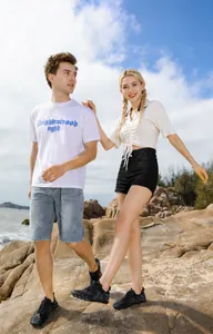 Outdoor couple water shoes with rubber soles and wave patterns for beach and swimming
