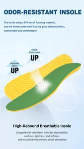 Macro detail of breathable honeycomb EVA insole with high-rebound cushioning for sport shoes