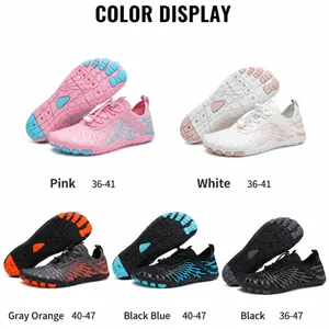 Quick-dry water shoes for swimming and snorkeling in multiple colors with non-slip rubber soles
