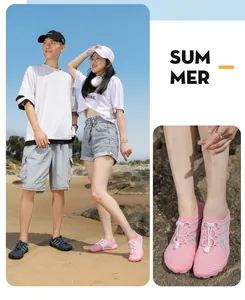 Dettaglio della tomaia in mesh traspirante e lacci elastici per scarpe da scoglio outdoor
