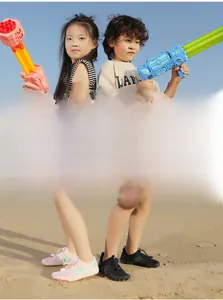 Scarpe acquatiche rosa e nere per bambini con suola in gomma antiscivolo per la spiaggia