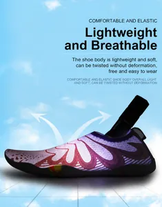 Détail de la semelle ultra-flexible et respirante de ces chaussures d'eau à séchage rapide