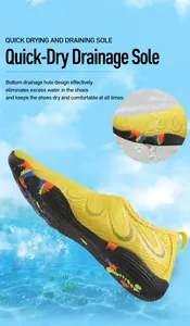 Détail de la semelle à séchage rapide avec trous de drainage pour chaussures d'eau