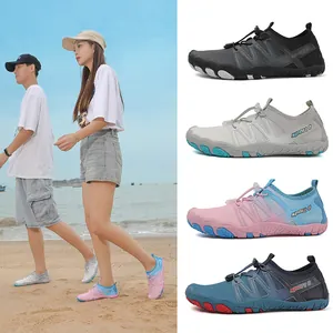 Quick-dry five-finger water shoes with non-slip rubber soles for outdoor hiking and beach