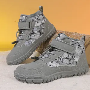 Stivali da Neve per Bambini Invernali Caldi Foderati in Peluche Impermeabili Antiscivolo Scarpe Outdoor Stelle Nastro Magico