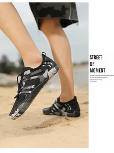 Chaussures d'eau avec motif camouflage sur sable avec mesh respirant et laçage rapide