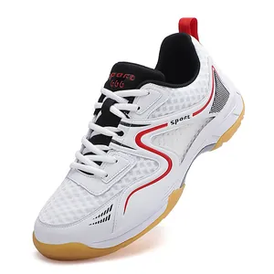 Chaussures de Badminton Professionnelles pour Hommes Femmes Respirantes Baskets d'Entraînement Indoor Antidérapantes Semelle en Gomme