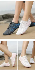 Breathable mesh water shoes with anti-slip rubber soles for beach and surfing