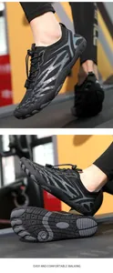 Detail of quick-dry water shoes featuring a non-slip rubber sole and breathable mesh