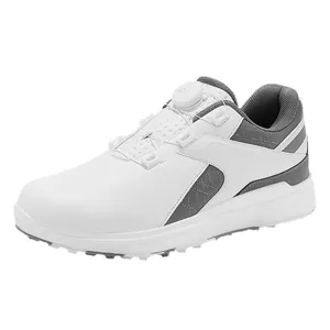 Scarpe da golf da uomo con chiusura rotante e suole a tacchetti antiscivolo impermeabili