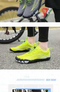 Detail of outdoor wading shoes showing breathable mesh upper and anti-slip rubber sole