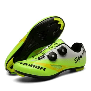 Scarpe da Ciclismo Professionali Traspiranti Strada Mountain Bike MTB Unisex Doppia Fibbia Rotante Antiscivolo Outdoor