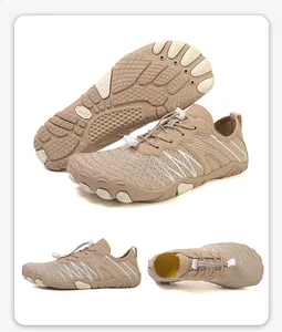 Détails de chaussures d'eau pieds nus kaki respirantes avec système de laçage rapide