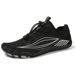 Quick-dry five-finger water shoes with breathable mesh and anti-slip rubber soles