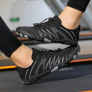 Breathable non-slip water shoes for men and women on treadmill with quick-lace system