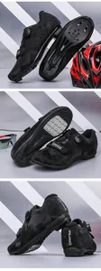 Detail of professional cycling shoes with rotary buckle system and breathable mesh texture