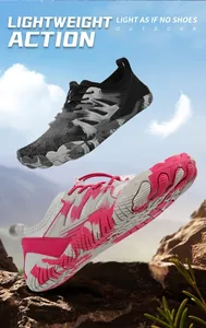 Zapatos de agua ligeros descalzos para exterior con cordones rápidos y suela de goma antideslizante