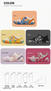 Comparación detallada de cinco colores para zapatos de agua transpirables para exteriores