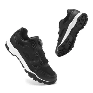 Professionelle Mountainbike-Schuhe mit SPD-Klicksystem und Drehverschluss in Schwarz