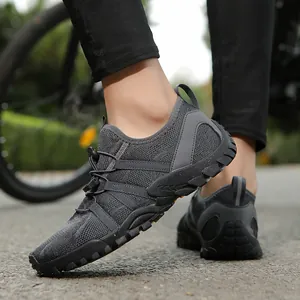 Zapatillas de agua grises transpirables para hombre y mujer, senderismo y playa