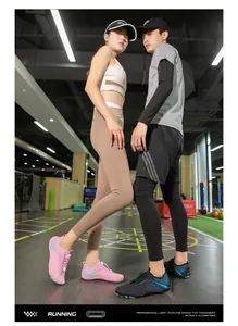 Rosa und schwarze professionelle leichte atmungsaktive Laufschuhe für aktive Jugendliche