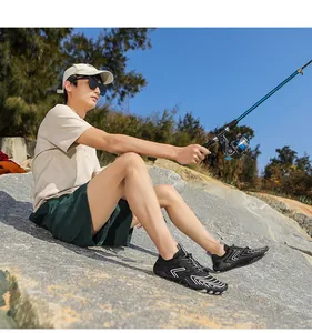 Scarpe acquatiche ad asciugatura rapida con lacci a coulisse e suola antiscivolo per pesca all'aperto