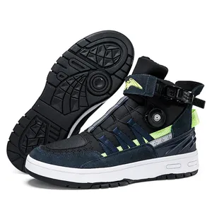 Professionelle Herren Motorradschuhe Wasserdicht Echtes Leder High Top Schützende Motorradstiefel Mit Drehverschluss