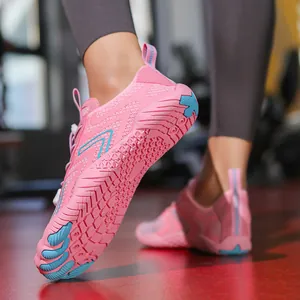Scarpe acquatiche rosa da donna con rete traspirante e suola in gomma antiscivolo