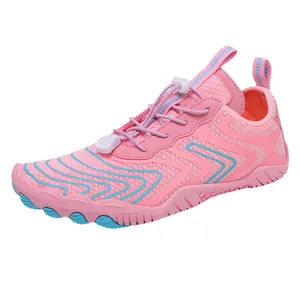 Scarpe acquatiche rosa e blu ad asciugatura rapida con suola in gomma antiscivolo