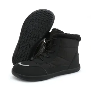 Unisex Winter Snow Boots Waterproof Faux Fur Lined Warm Non-Slip Outdoor Hiking Boots For Couples Casual Cotton Shoes