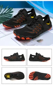 Detailansicht der schnelltrocknenden Wasserschuhe mit Mesh und rutschfester Gummisohle