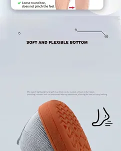 Detailed view of flexible rubber sole and breathable grey knit fabric on barefoot shoes