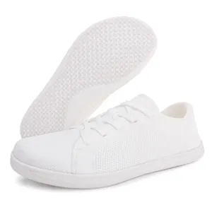Zapatos de Senderismo al Aire Libre Unisex Transpirables Fly Woven Mesh Zapatillas Descalzas Antideslizantes Ligeras Punta Ancha Zapatos Deportivos Casuales
