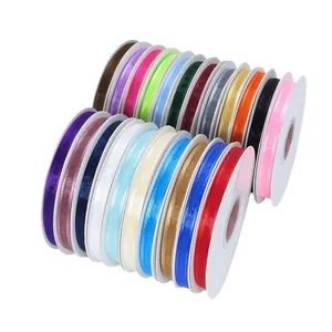 Bulk set of 1cm wide mesh ribbons in various vibrant colors for DIY hair accessories