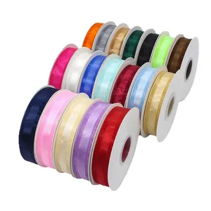 Assorted 2.5cm colorful ribbon rolls for DIY hair accessories and gift wrapping