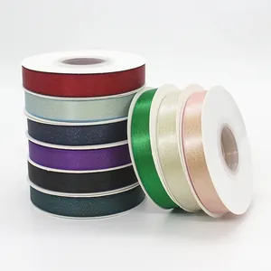 1.5cm sparkling satin ribbon rolls in multiple colors for gift and flower box packaging