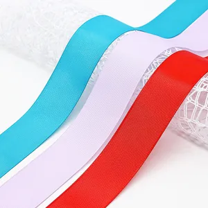 Sky blue, purple and red 4cm grosgrain ribbons with ribbed texture for DIY hair accessories