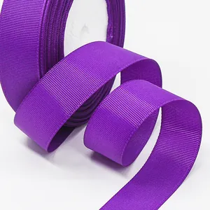 Roll of 2.5cm purple grosgrain ribbon for gift wrapping and hair accessory DIY projects