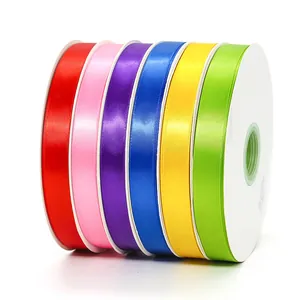 Set di sei nastri in raso da 2 cm in colori vivaci per confezioni regalo e artigianato