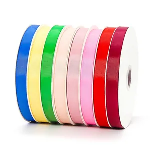 High Density Grosgrain Ribbon Roll Polyester Ribbed Webbing For Gift Wrapping DIY Crafts Wedding Party Cake Box Decor