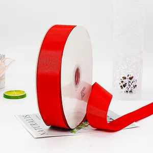 4cm breites rotes Ripsband Rolle für elegante Blumen und Geschenkbox Verpackungen