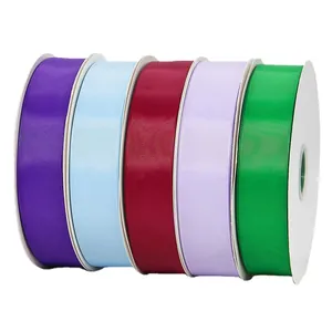 Fünf Rollen 4cm hochdichtes Ripsband in lebendigen Farben für Geschenkverpackungen