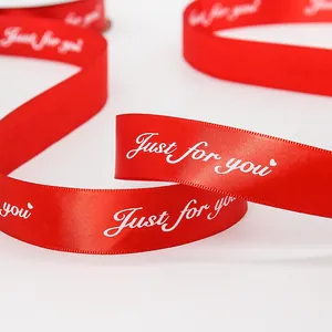 Decorative Satin Ribbon For Gift Wrapping Printed Polyester Webbing With Christmas Elements For Wedding Birthday Party DIY Craft Decor