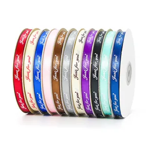 Set di 11 nastri in raso colorato da 1cm con stampa 'Just for you' per regali e decorazioni
