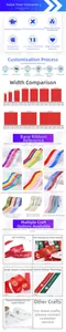 Detailed chart of various polyester ribbon widths and printing techniques for gift wrapping